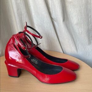 Free People Leather Red Heels